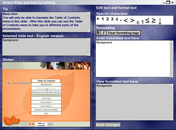 Lamp, multilanguage desktop training